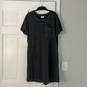 UpWest pocket t-shirt dress washed dark gray color size medium